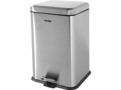Lixeira Retangular Vonder 20 Litros Inox