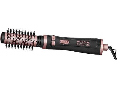 Escova Rotativa Mondial Preto/Golden Rose 1200W Bivolt ERB-01