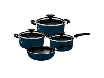 Jogo de Panelas Tramontina Tunis Cerâmico Azul Mediterrâneo 4 Peças