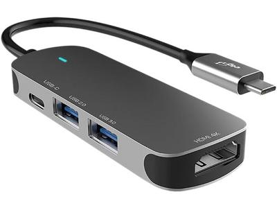 Adaptador Hub ELG USB 4 em 1 Tipo-C - Hdmi