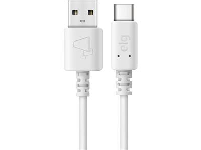 Cabo Sincronizacao e Recarga ELG USB Tipo-C Reversivel 2m Branco