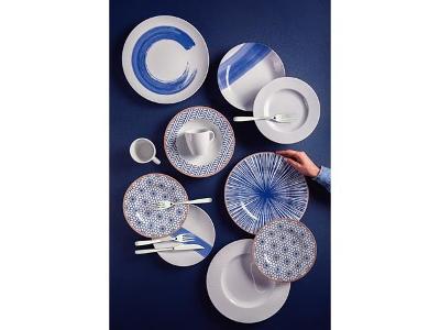 Kit Prato Sobremesa Tramontina Soho em Porcelana 21 cm 6 Peças
