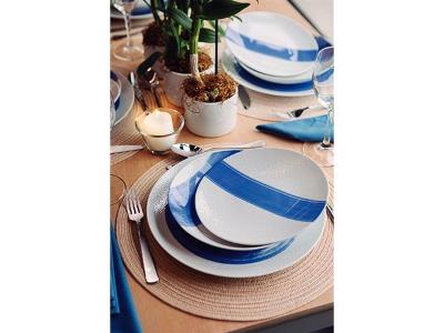 Kit Prato Fundo Tramontina Soho em Porcelana Decorada 22 cm 6 Peças