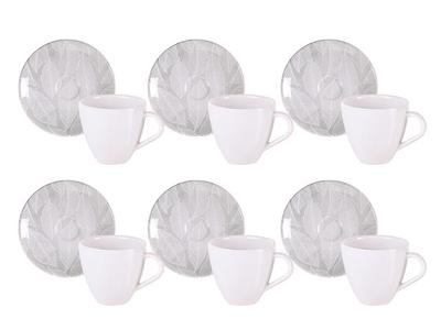 Kit Xícara e Pires de Expresso Tramontina Arbo em Porcelana 95ml 12Pçs