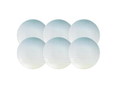 Kit Prato Sobremesa Tramontina Polaris em Porcelana 21 cm 06 Peças