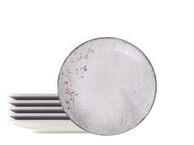 Kit Prato Fundo Tramontina Floralis em Porcelana 21 cm 6 Peças
