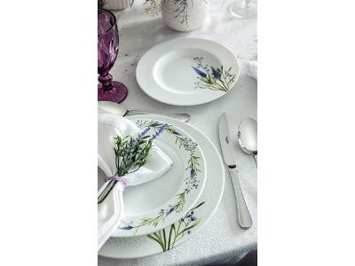 Kit Prato Sobremesa Tramontina Lilla em Porcelana 21 cm 6 Peças