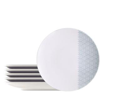 Kit Prato Sobremesa Tramontina Aquarius em Porcelana 21 cm 06 Peças