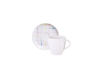 Kit Xícaras e Pires de Capuccino Tramontina Sweet Color 200ml 12Pçs