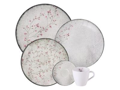 Aparelho de Jantar Tramontina Floralis em Porcelana Decorada 20 Peças
