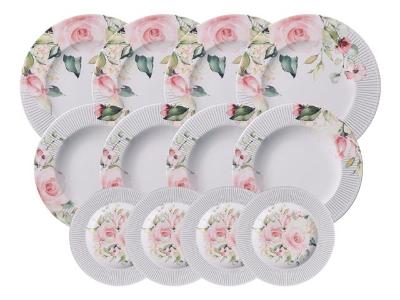 Jogo de Pratos Tramontina Ornatta em Porcelana Decorada 12 Peças