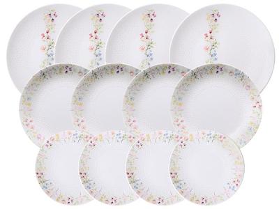 Jogo de Pratos Tramontina Artemis em Porcelana Decorada 12 Peças