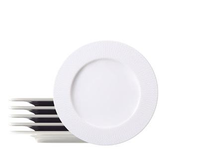 Kit Prato Sobremesa Tramontina Mesh em Porcelana 21 cm 06 Peças