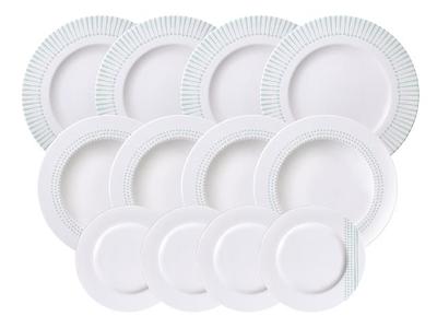 Jogo de Pratos Tramontina Monocroma em Porcelana Decorada 12 Peças