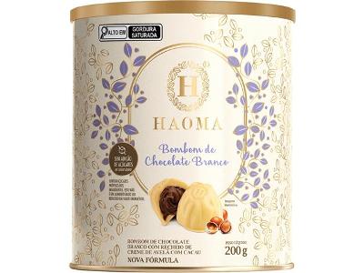 Bombom de Chocolate Branco Haoma 200G