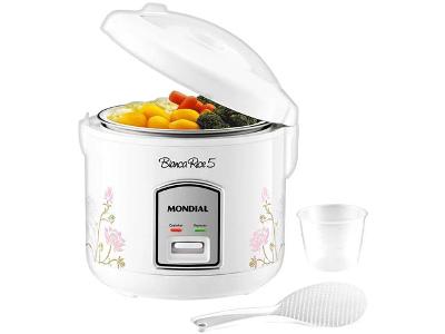 Panela Elétrica de Arroz Mondial Bianca Rice NPE-05 5 Xícaras – Branca
