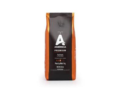 Café Torrado em Grão América Premium 1kg