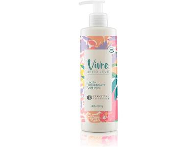 Loção Desodorante Corporal L'Occitane au Brésil Jeito Leve 400ml