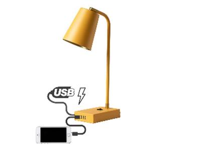 Luminária de mesa Ocanova USB A TUTTO Cor Cor Laranja Brilho