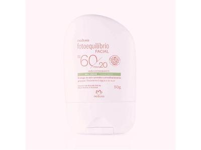 Protetor Facial Gel Creme Natura FPS 60 FPUVA 20 Fotoequilíbrio 50g