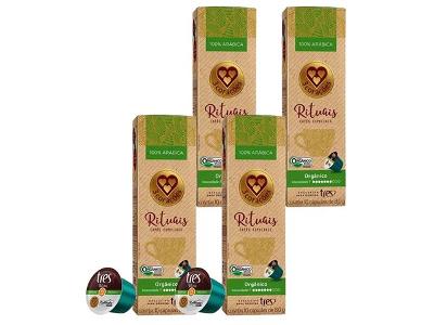 Combo 40 Cápsulas Três Corações Café Espresso Rituais Orgânico