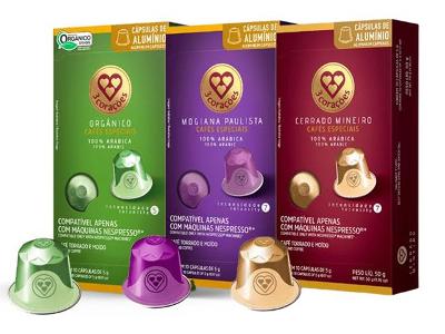 Combo Cápsulas Nespresso 3 Corações Paulista + Orgânico + Cerrado
