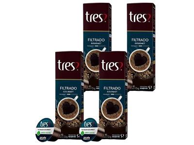 Combo 40 Cápsulas Três Corações Café Filtrado Gourmet