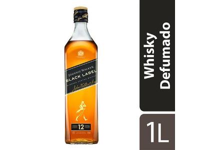 Combo 2 Garrafas Johnnie Walker Whisky Escocês Blended Black Label 1L