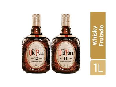 Combo 2 Whiskies Escocês Blended Grand Old Parr 12 Anos Garrafa 1L