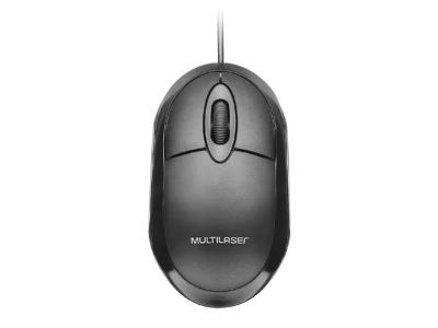 Mouse Multilaser Classic Box Óptico Bulk Full USB Preto MO312