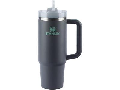 Copo com Canudo Stanley Quencher 2.0 Preto Charcoal 1,180 Litros