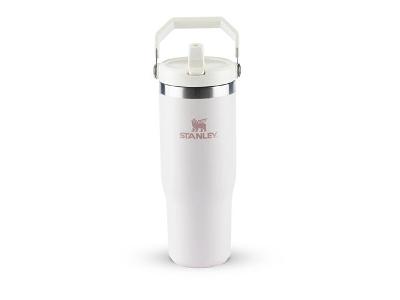Garrafa Tumbler Térmico Flip Straw Stanley Rose Quartz 887ML