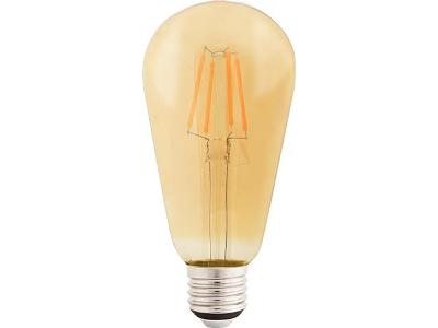 Lâmpada LED de Filamento Tramontina ST64 4W 2200K Luz Amarela Âmbar