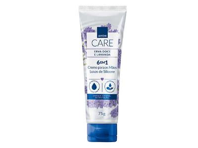 Luvas de Silicone Creme Protetor para Mão Avon Erva Doce e Lavanda 75g