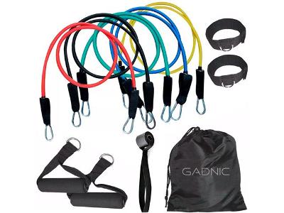 Kit 5 Elásticos Extensores Treino Academia Ginástica Musculação Gadnic