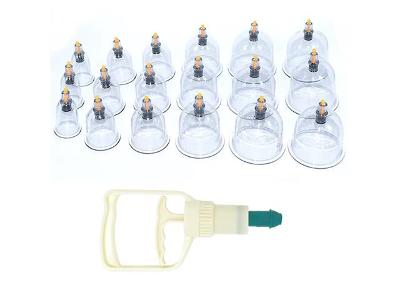Kit 18 Ventosas com Bomba Ventosaterapia Massoterapia Gadnic