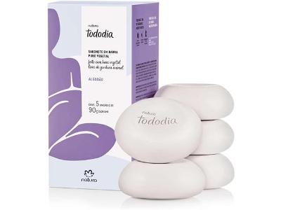 Sabonetes em Barra Natura TodoDia Algodão 5 Unit de 90g