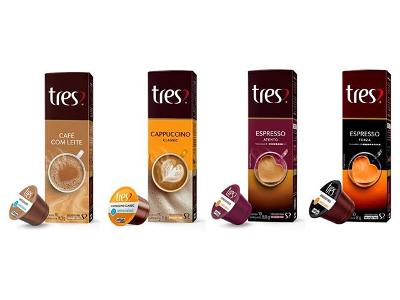 Kit Cápsulas Três Corações Café com Leite Cappuccino Atento e Forza