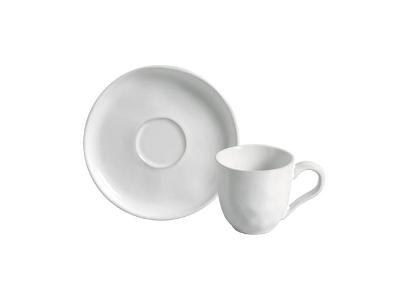 6 Xícaras de Café com Pires Porto Brasil Bio New White 120ml