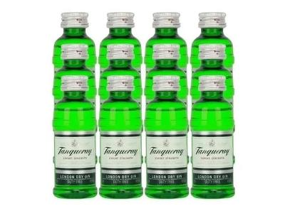 Pack com 12 Miniaturas Gin Tanqueray London Dry 50ml