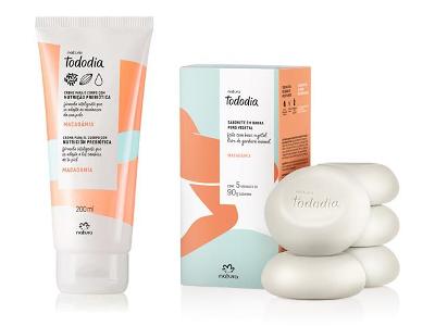 Kit Natura TodoDia Macadâmia Sabonetes + Creme Deo