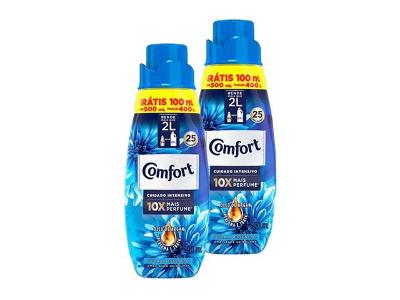 Kit 2 Amaciantes Concentrado Comfort Original Leve 500ml