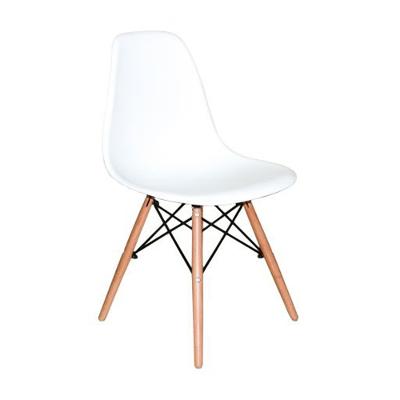 Cadeira Charles Eames Wood Design Eiffel De Jantar Branca
