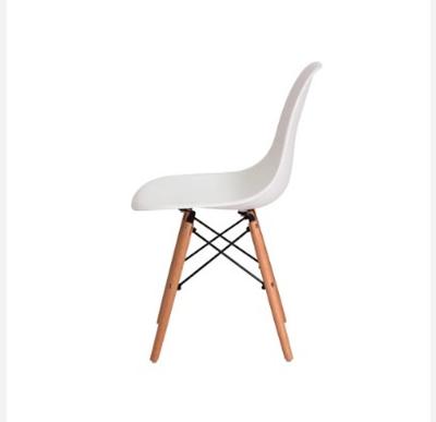 KIT C| 2 Cadeira Charles Eames Wood DSW Branca -  Base Madeira