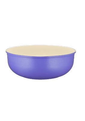 Panela Cerâmica Antiaderente Roichen - Fogão Convencional e Indução - Cabo Destacável - 24 cm - Roxo - ALTA