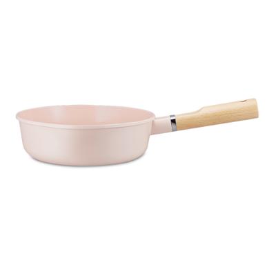 FRIGIDEIRA DE ALUMINIO, FUNDA, REVESTIDO DE CERAMICA 28CM ROSA