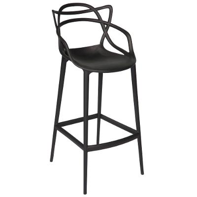 Banqueta Allegra Masters 100% Polipropileno Preta baixa