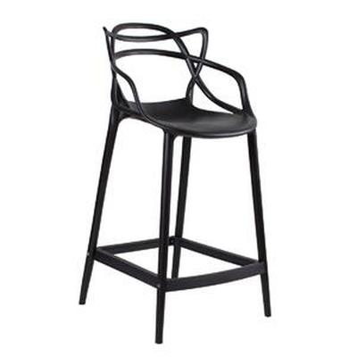 Conjunto C/4 Banqueta Allegra Alta Master Preta Cozinha Americana Balcão Polipropileno
