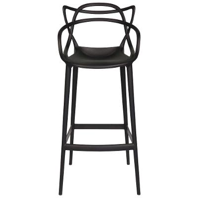 Kit - 3 X Banquetas Médias Masters Allegra - 66 Cm - Preto