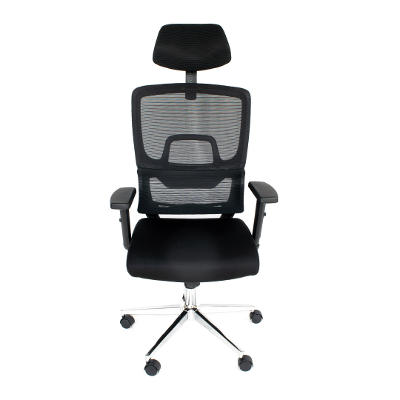 Cadeira de Escritório Presidente Ergonômica Tela Mash Reclinável NR17 - Preta